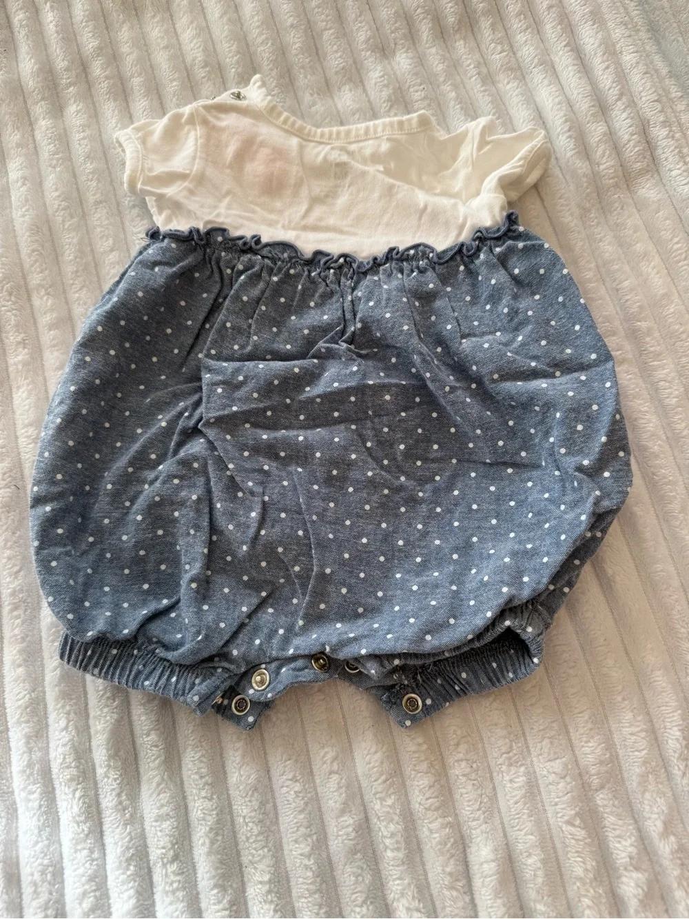 Three piece  Little Girl Bundle in White & Navy